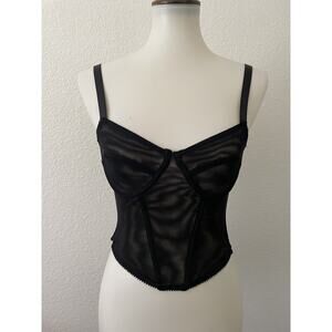 Mono B Corset Lingerie Top Sheer Stretch